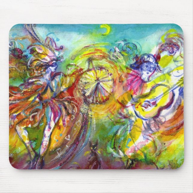 Tapis De Souris CARNAVAL ITALIEN / Danse, Musique, Théâtre (Devant)
