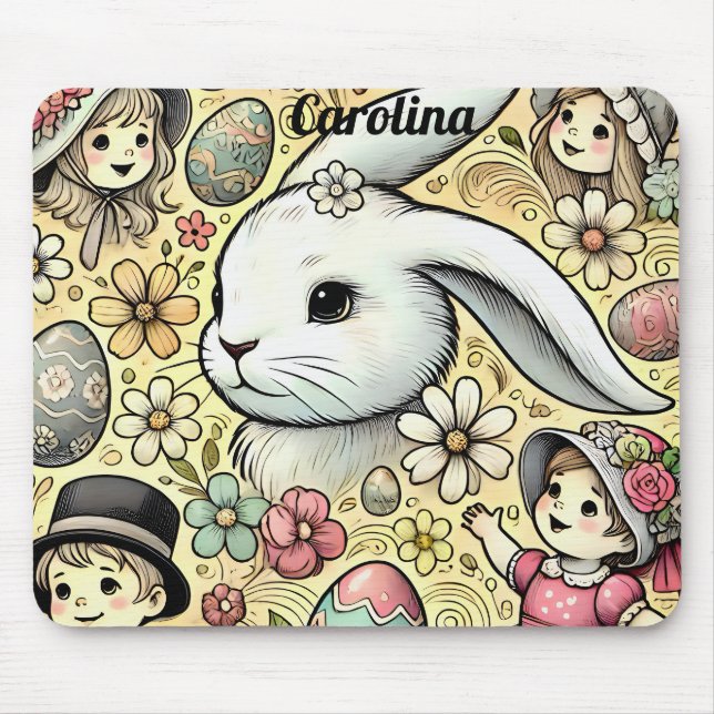 Tapis De Souris CAROLINA ~ Pâques Vintages ~ (Devant)