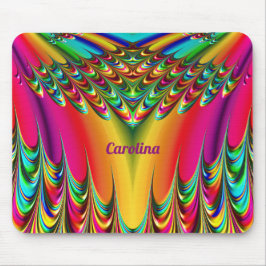 Tapis De Souris CAROLINA ~ Zany Hot Jaune, Bleu, Vert et Rose