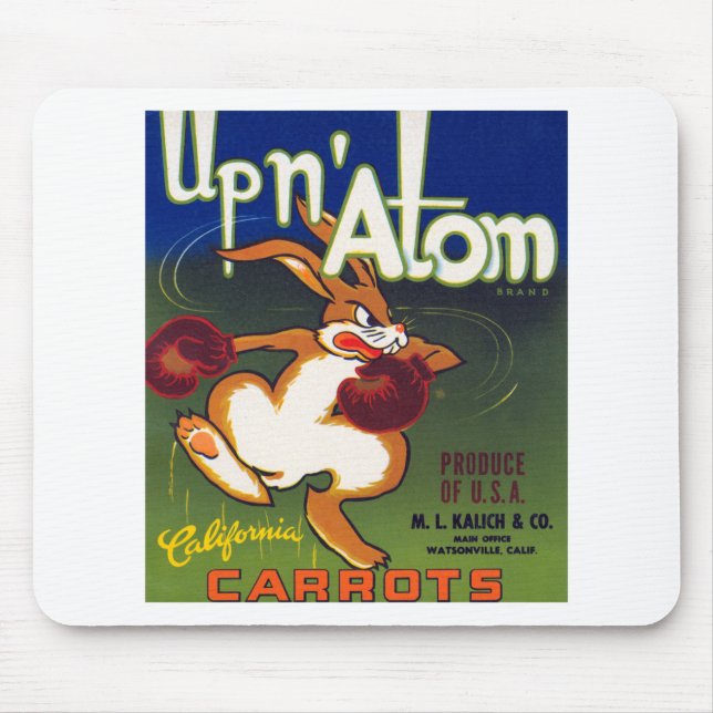 Tapis De Souris Carottes à Atom en Californie (Devant)