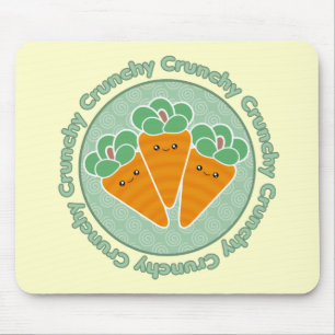 Tapis De Souris Carottes croquantes Kawaii Mousepad