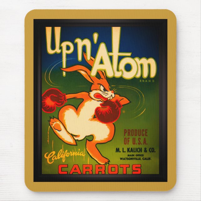 Tapis De Souris Carottes Vintage Ad  (Devant)