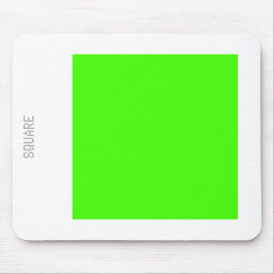 Tapis De Souris Carré - Chartreuse Vert et Blanc