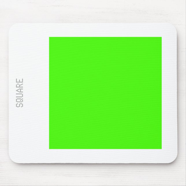 Tapis De Souris Carré - Chartreuse Vert et Blanc (Devant)