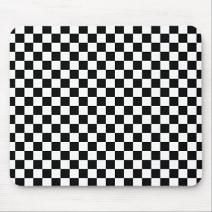 Tapis De Souris Carré de À damiers noir et blanc