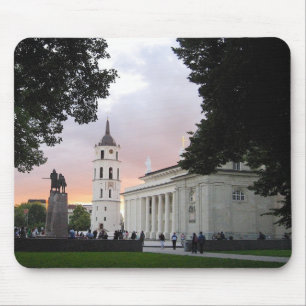 Tapis De Souris Carré de la cathédrale de Vilnius, LITUANIE —