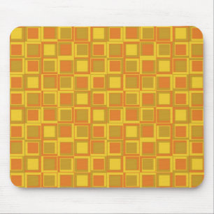 Tapis De Souris Carré de style années 70 orange