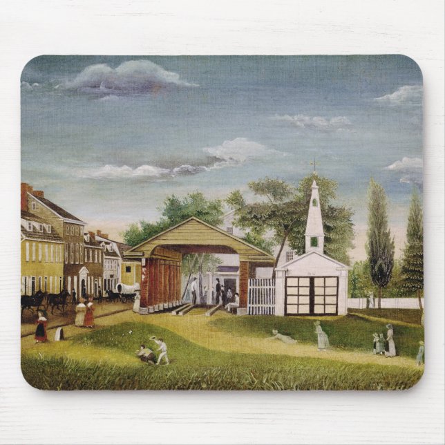 Tapis De Souris Carré du marché, Germantown, Pennsylvanie (Devant)
