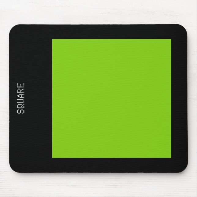 Tapis De Souris Carré - Martian Green et Noir (Devant)