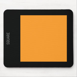 Tapis De Souris Carré - Orange clair et noir
