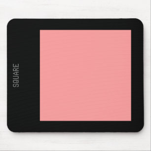 Tapis De Souris Carré - Rose doux et noir