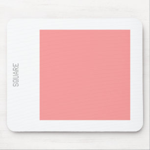 Tapis De Souris Carré - Rose et Blanc doux