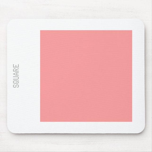 Tapis De Souris Carré - Rose et Blanc doux (Devant)