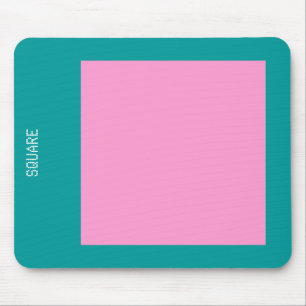 Tapis De Souris Carré - rose et vert océan