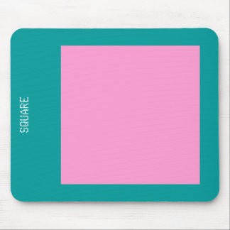 Tapis De Souris Carré - rose et vert océan