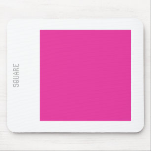 Tapis De Souris Carré - Rose profond et blanc