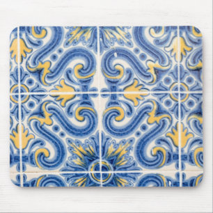 Tapis De Souris Carreau bleu et jaune, Portugal