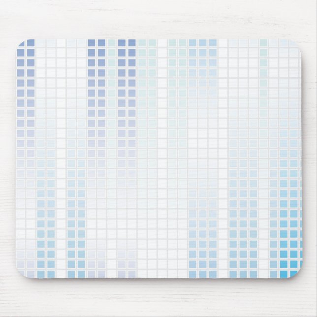 Tapis De Souris Carreaux de mosaïque bleue (Devant)
