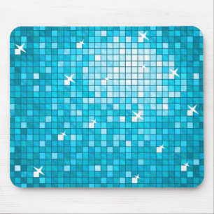 Tapis De Souris Carreaux Disco Mousepac bleu horizontal