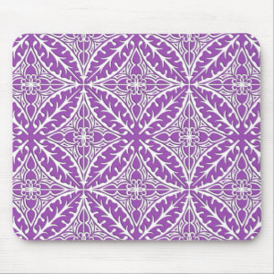 Tapis De Souris Carreaux marocains - violet et blanc