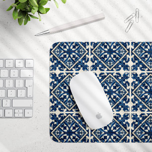 Tapis De Souris Carrelage méditerranéen, Portugais, Azulejo, Majol