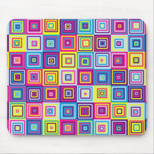 Tapis De Souris Carrés géométriques colorés