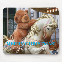 Carrousel avec ours en peluche
