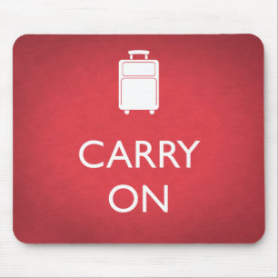 Tapis De Souris CARRY ON - Luggage - Funny Red