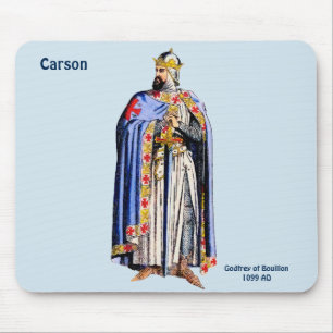 Tapis De Souris CARSON ~ Godfrey Bouillon Costume~ Personnalisé