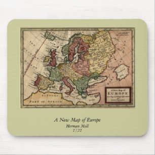 Tapis De Souris Carte 1721 de l'Europe