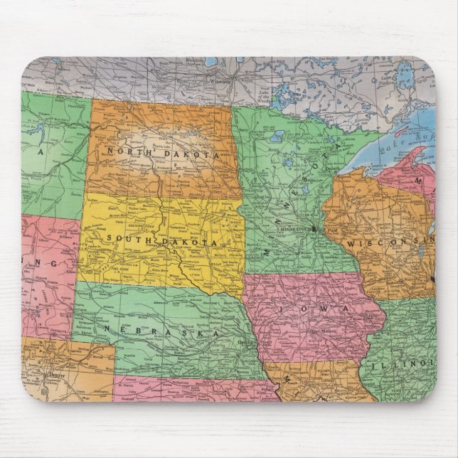 Tapis De Souris Carte 3 des États-Unis (Devant)