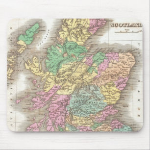 Tapis De Souris Carte ancienne de l'Écosse (1827)