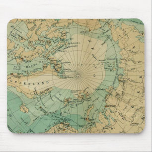 Tapis De Souris Carte ancienne de l'océan Arctique