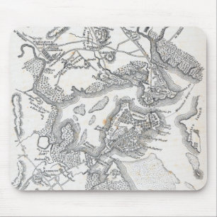 Tapis De Souris Carte antique de Boston   1775-1776