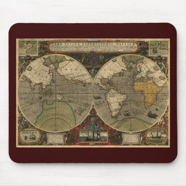 Tapis De Souris Carte antique Mousepad (Devant)