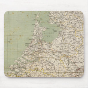Tapis De Souris Carte Atlas Pays-Bas et Belgique