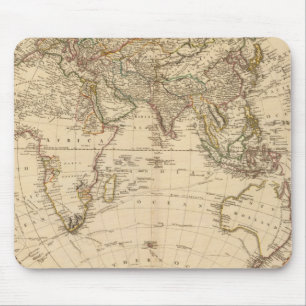Tapis De Souris Carte circulaire de l'hémisphère oriental