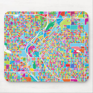 Tapis De Souris Carte colorée de Denver