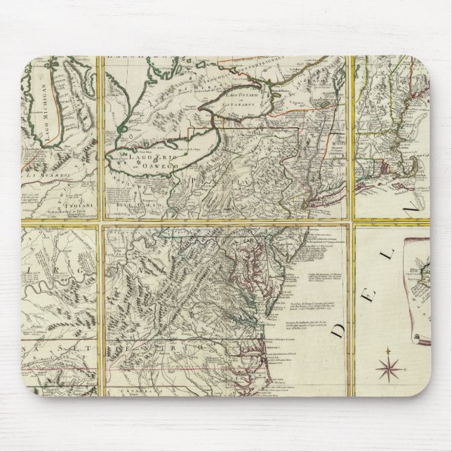 Tapis De Souris Carte composite des États-Unis (Devant)