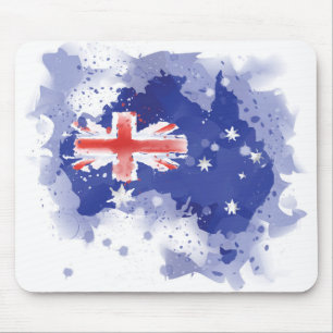 Tapis De Souris Carte d'aquarelle de l'Australie