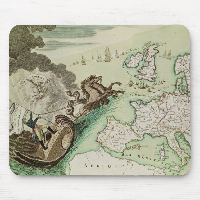 Tapis De Souris Carte d'attaque navale sur l'Angleterre par (Devant)