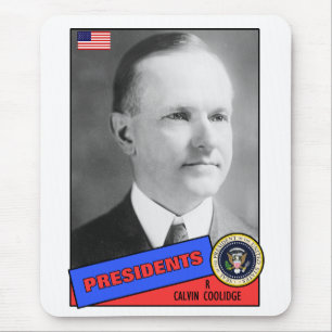 Tapis De Souris Carte de baseball de Calvin Coolidge