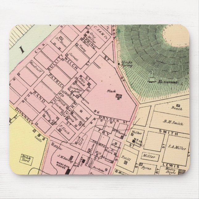 Tapis De Souris Carte de Charleston, Virginie-Occidentale (Devant)