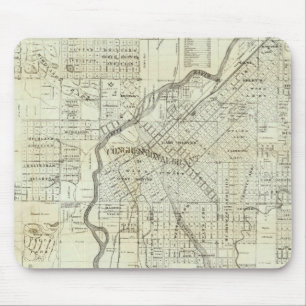 Tapis De Souris Carte de Denver Colorado par Thayer