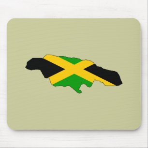 Tapis De Souris Carte de drapeau de la Jamaïque