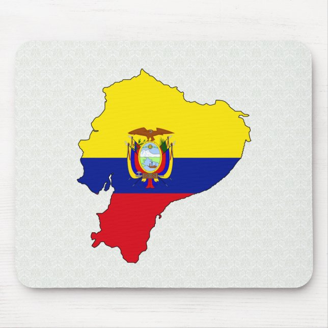 Tapis De Souris Carte de drapeau de l'Equateur normale (Devant)