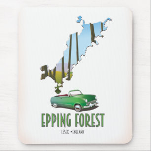 Tapis De Souris carte de Epping Forest Essex Angleterre