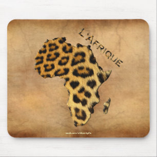 Tapis De Souris Carte de Fourrure de léopard AFRICA Wildlife Serie