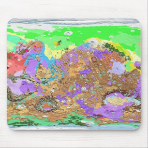 Tapis De Souris Carte de géologie de Mars Mousepad