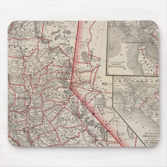 Tapis De Souris Carte de la Californie (Devant)